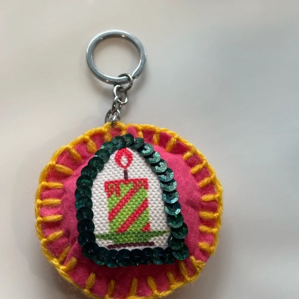 Colorful Candle Keychain